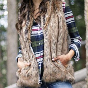 Grace and Lace Faux Fur Vest